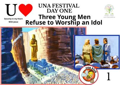 DAY ONE ENGLISH THREE YOUNG MEN REFUSE TO WORSHIP AN IDOL